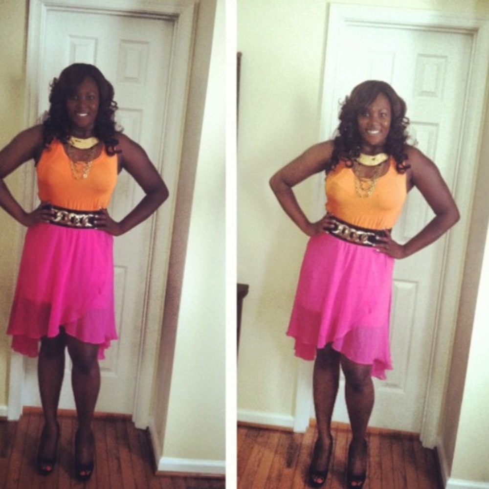 Orange Bebe tank top